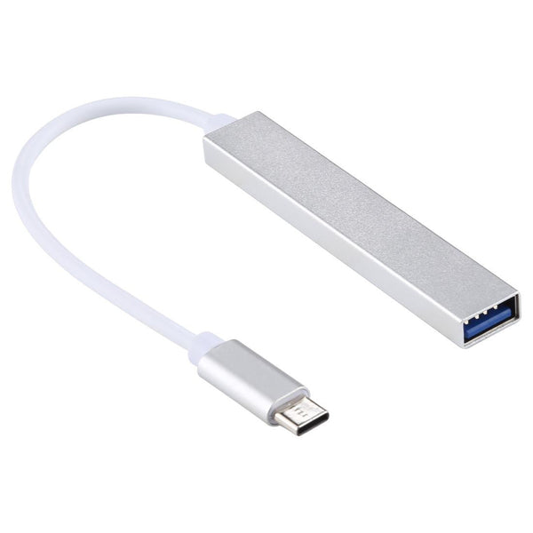 4 Port Usb C Hub Adapter With 3.0 Silver Usb Cables Hubs & Adapters