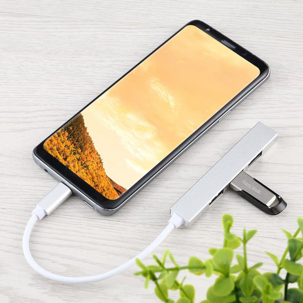 4 Port Usb C Hub Adapter With Usb 3.0 Silver Grey Usb Cables Hubs & Adapters