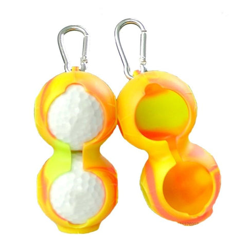 2 Pack Golf Silicone Double Ball Protection Sleeves Colour Golf Balls
