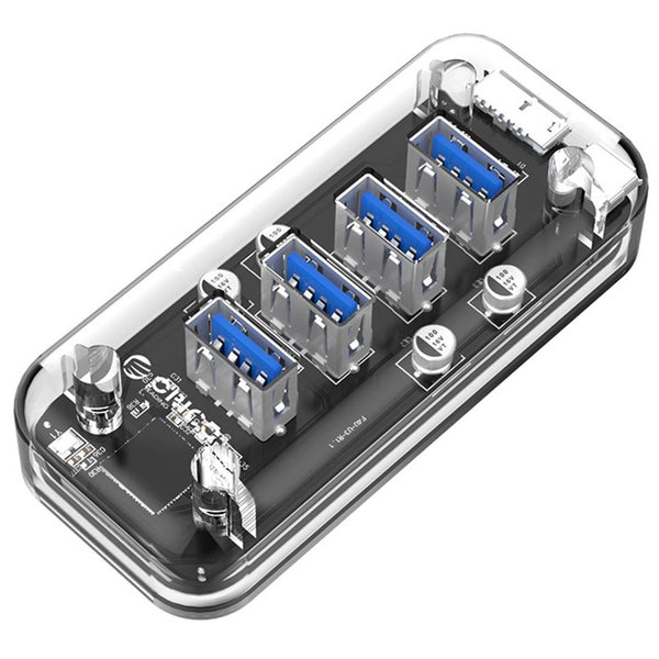 4 Port Usb 3.0 Desktop Hub With Blue Led Usb Cables Hubs & Adapters