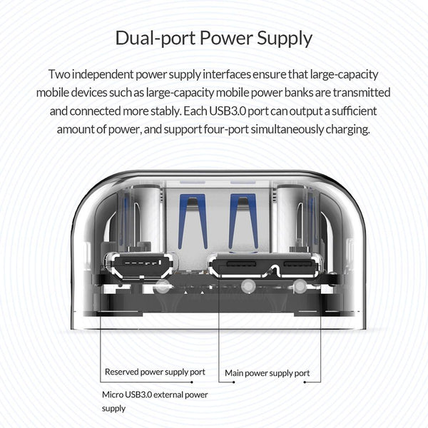 4 Port Usb 3.0 Desktop Hub With Blue Led Usb Cables Hubs & Adapters