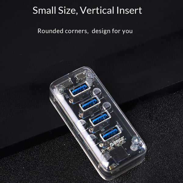 4 Port Usb 3.0 Desktop Hub With Blue Led Usb Cables Hubs & Adapters