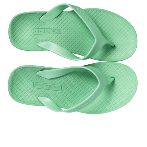 Archline Orthotic Thongs Support Shoes Footwear Flip Flops Dew Green Eur 40 Slippers