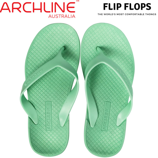 Archline Orthotic Thongs Support Shoes Footwear Flip Flops Dew Green Eur 42 Slippers