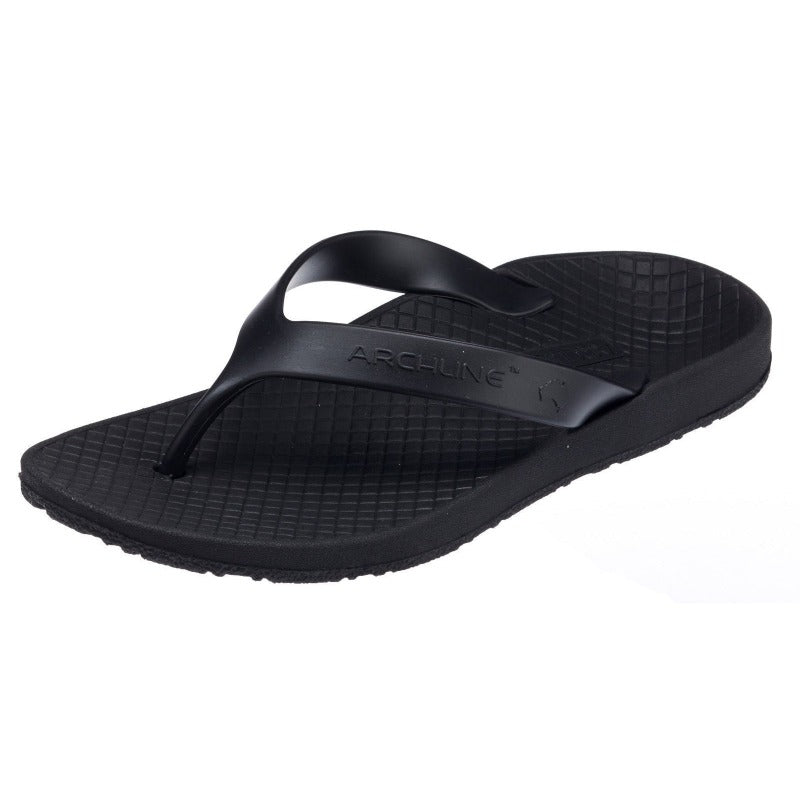 Archline Orthotic Thongs Support Shoes Footwear Flip Flops Orthopedic Black/Black Eur 39 Slippers