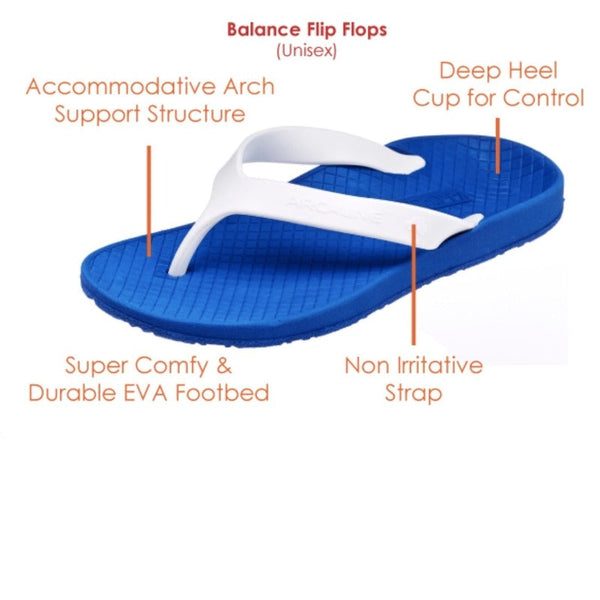 Archline Orthotic Thongs Support Shoes Footwear Flip Flops Orthopedic Black/Black Eur 39 Slippers