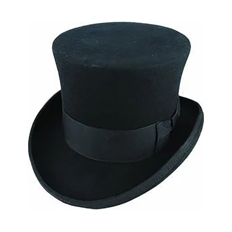 Br Apparel Premium Mad Hatter Top 100% Australian Wool Felt Magician Tuxedo Cap Black 60Cm Hats
