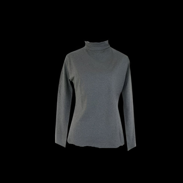 Br Apparel Ladies Skivvy Womens Long Sleeve Plain Top Warm Turtleneck Cotton High Neck Coal Marle X Small Tops