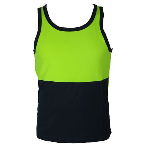 Br Apparel Hi Vis Singlet Work Wear Safety Tank Top Fluro Micro Mesh Upf50+ High Visibility Lime Large Casual Shirts