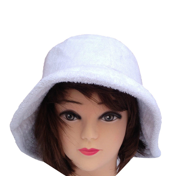 Br Apparel Terry Towelling Bucket Hat Daggy Fishing Camping Lad Cap Retro 100% Cotton White Small Hats & Headwear