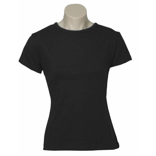 Br Apparel Womens Plain Black Cotton T Shirt Casual Basic Tee Size 6 24 Tops