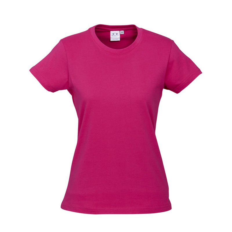 Br Apparel Womens Plain Ladies T Shirt 100% Cotton Basic Tee Casual Top Size 6 24 Magenta Pink Bulk Purchase Available Tops
