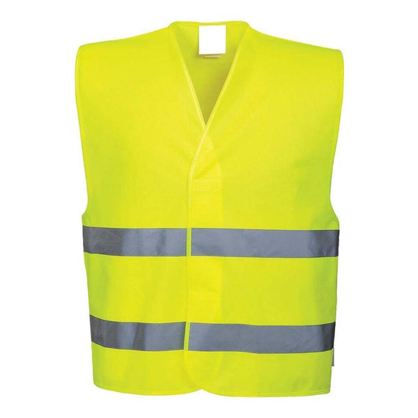 Br Apparel Hi Vis Safety Vest With Reflective Tape Workwear Yellow Night Day Use Safety Vests