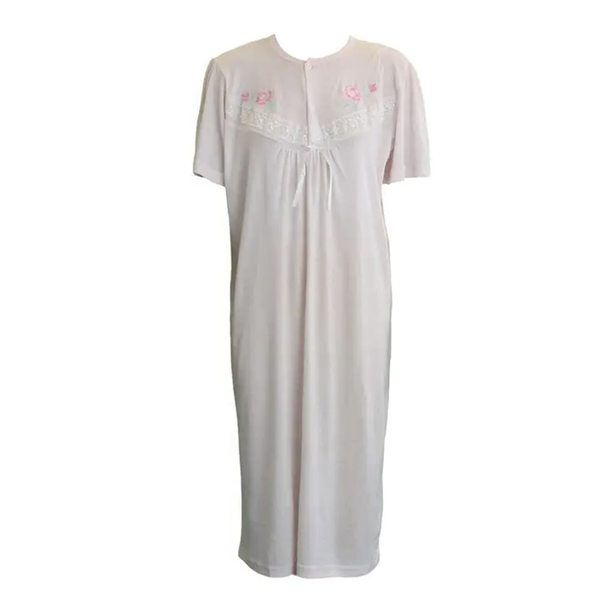 Br Apparel Womens Ladies Cotton Blend Nightie Gown Pajamas Pyjamas Pj Pink 18 Sleepwear
