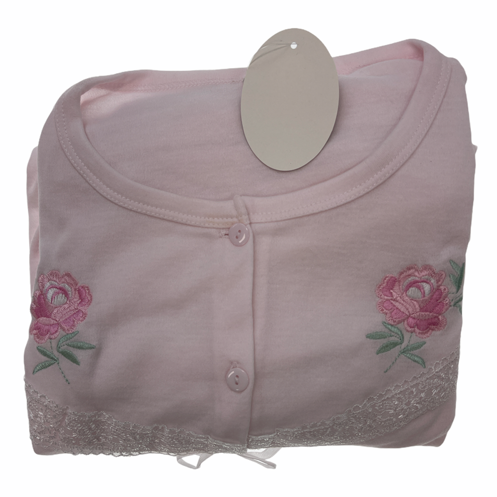 Womens Ladies Cotton Nightie Gown Pajamas Pyjamas Pj Pink 12 Sleepwear