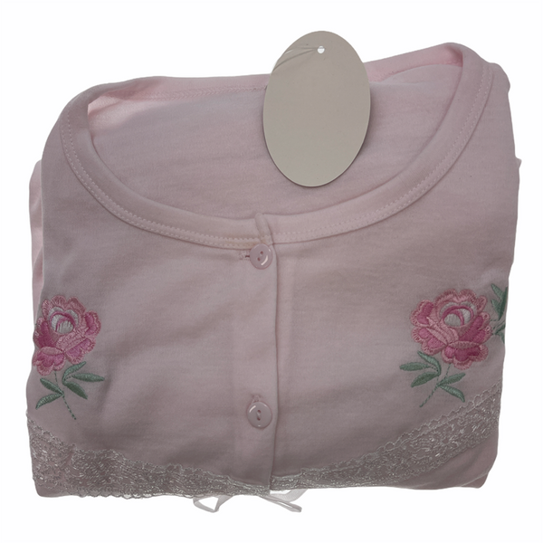 Womens Ladies Cotton Nightie Gown Pajamas Pyjamas Pj Pink 12 Sleepwear