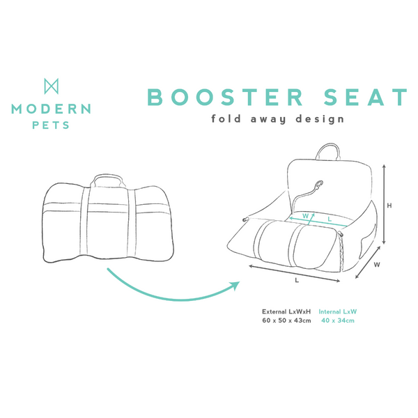 Modern Pets Premium Dog Booster Seat For Small Pet Transport