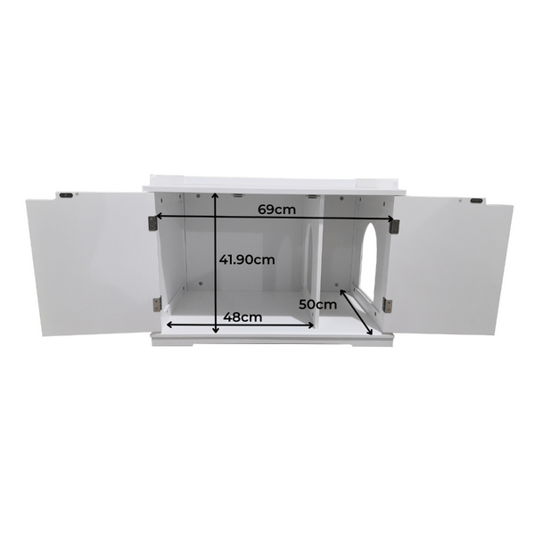 Cat Litter Modern Pets Cleo Cabinet White