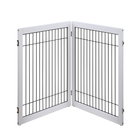 Modern Pets Dog Pen And Gate Two Panel Extension White Fences & Pens