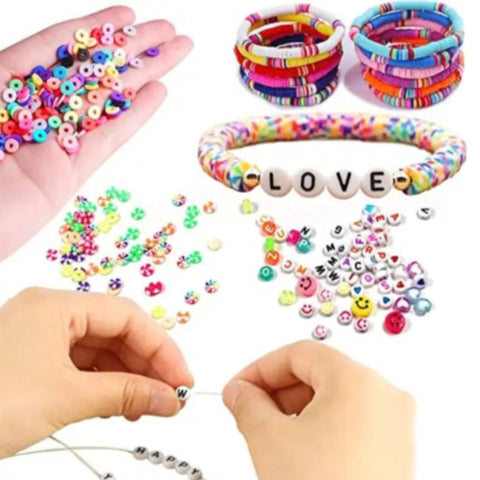 Thelicraft 13200Pcs 84 Colours Flat Round Polymer Clay Beads Kit Heishi Alphabet Letter For Jewellery Bracelet Necklace Making Modelling Clay
