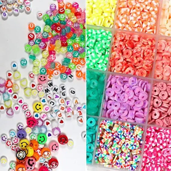 13200Pcs 84 Colours Flat Round Polymer Clay Beads Kit Heishi Alphabet Letter For Jewellery Bracelet Necklace Making