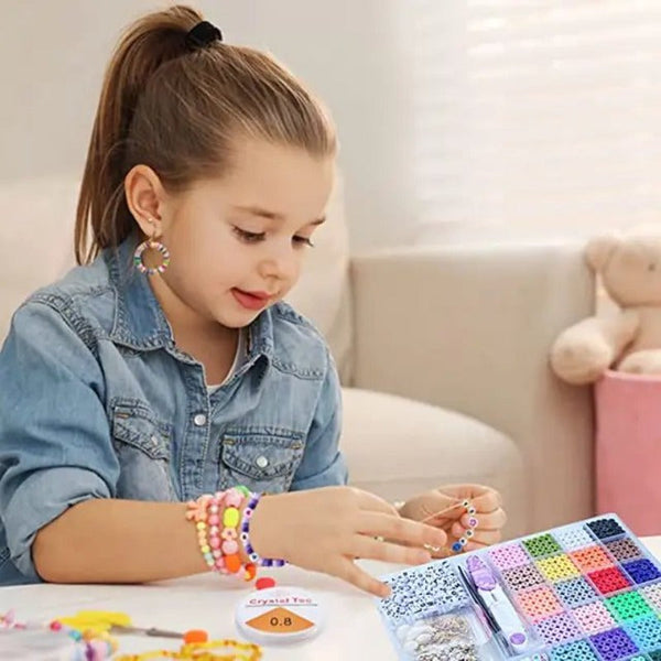 Veile Studios Thelicraft 6000Pcs Heishi Flat Beads For Diy Jewellery Making 24 Colours Polymer Clay Bracelet Kit Girls Craft Beads