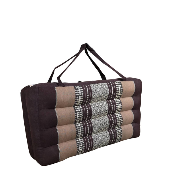 2 Fold Meditation Cushion Yoga Mat Brown Mats & Non Slip Towels