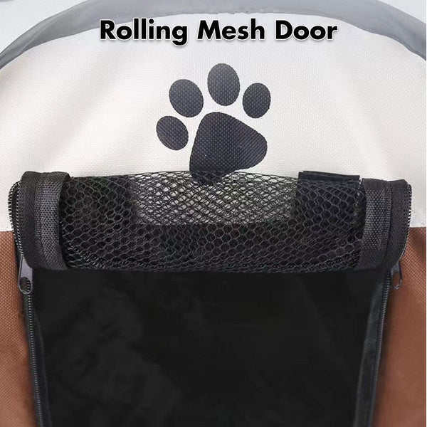 Bargene 8 Panel Pet Dog Cat Crate Play Pen Bags Kennel Portable Tent Playpen Puppy Cage Extra Large Grey Fences & Pens