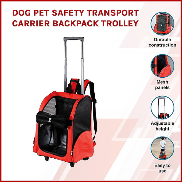 Brienz Dog Pet Safety Transport Carrier Backpack Trolley Pet Transport