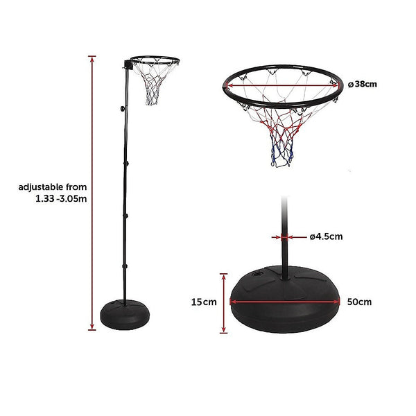 Randy & Travis Machinery Ring With Stand Portable Pole Height Netball