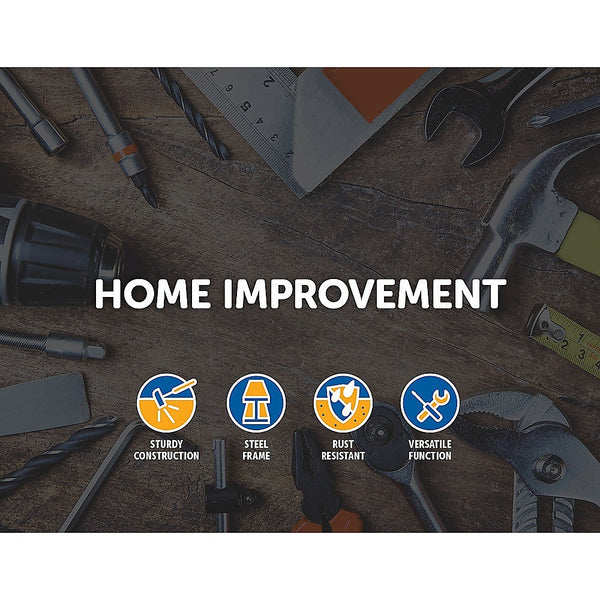 Randy & Travis Machinery Foldable Non Slip 4 Step Steel Ladder Ladders