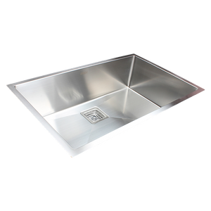 810X505mm Handmade 1.5Mm Stainless Steel Undermount / Topmount Kitchen Sink With Square Waste