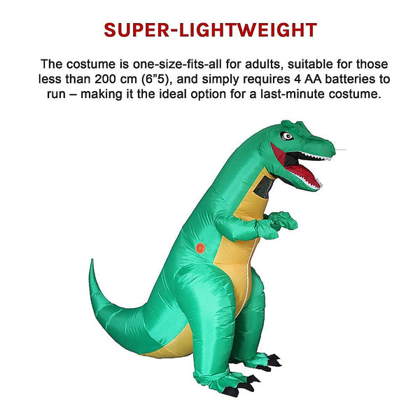 Dinosaur T-Rex Fancy Dress Inflatable Costume Tyrannosaurus Suit