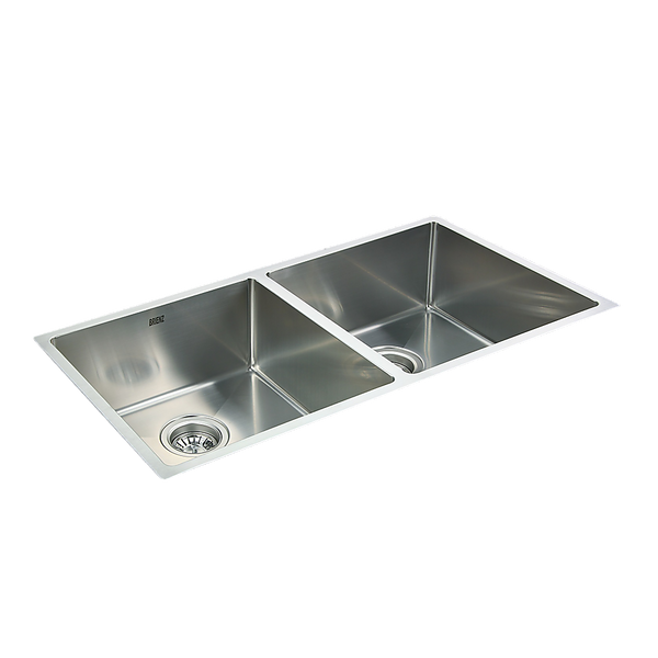 Brienz 865X440mm Handmade Stainless Steel Undermount / Topmount Kitchen Sink With Waste Kitchen Sinks