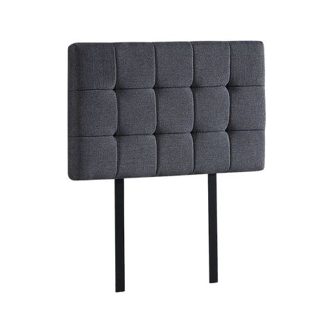 Palermo Linen Fabric Single Bed Deluxe Headboard Bedhead Grey Headboards & Footboards
