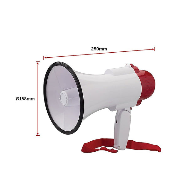 Brienz Audio Megaphone 25Watt Bull Horn With Siren Megaphones