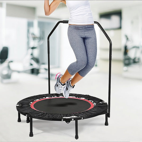 Randy & Travis Machinery Mini Rebounder Trampoline With Handle Rail Trampolines