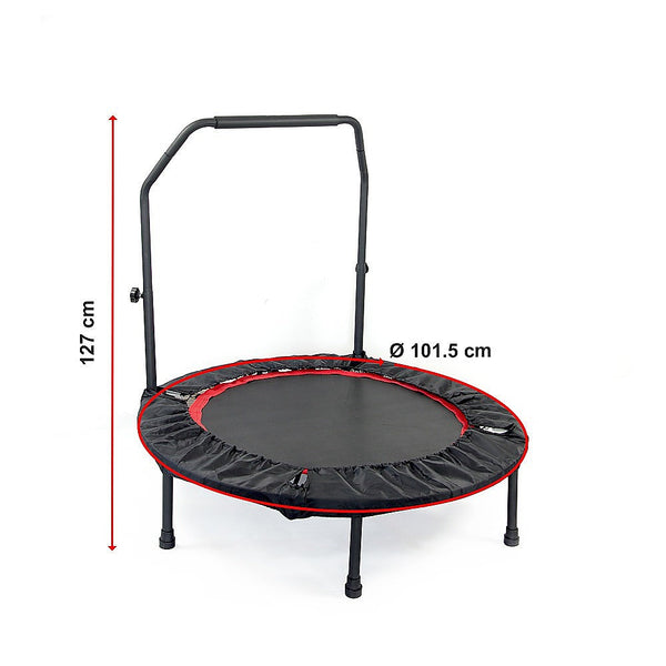 Randy & Travis Machinery Mini Rebounder Trampoline With Handle Rail Trampolines