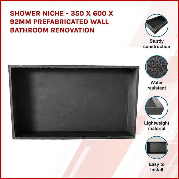 Shower Niche - 350 X 600 92Mm Prefabricated Wall Bathroom Renovation