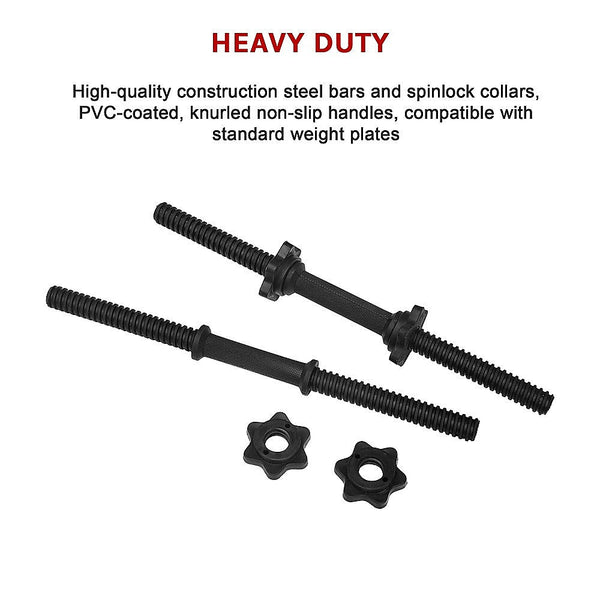 Randy & Travis Machinery 45Cm 1 Pair Dumbbell Bar 25Mm Diameter Pvc Coated Dumbell Handle Dumbbells