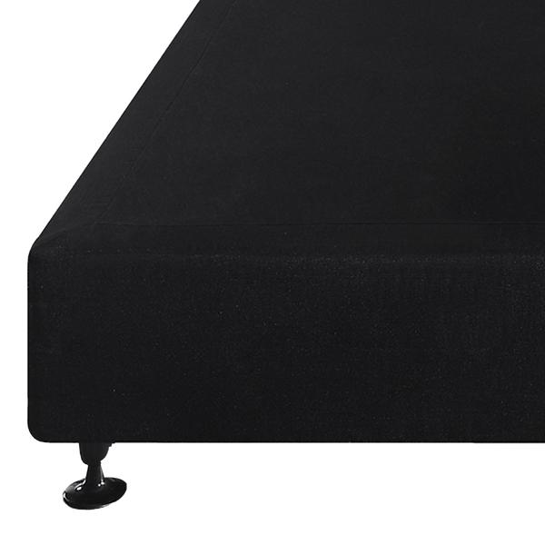 Palermo King Single Ensemble Bed Base Midnight Black Linen Fabric King Single Bed Frames