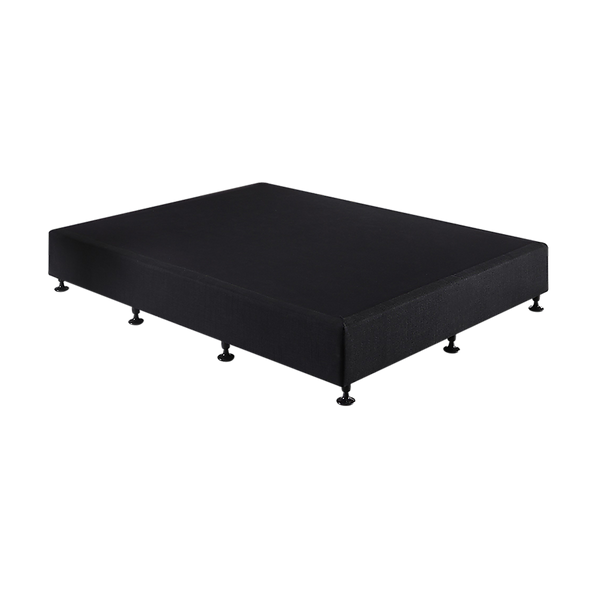 Palermo King Single Ensemble Bed Base Midnight Black Linen Fabric King Single Bed Frames