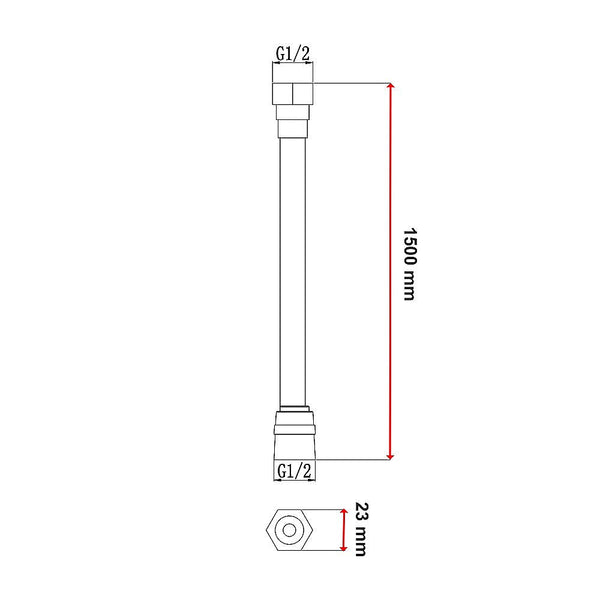 Della Francesca Replacement Heavy Duty 1500Mm Shower Bath Bidet Hose Shower Hoses