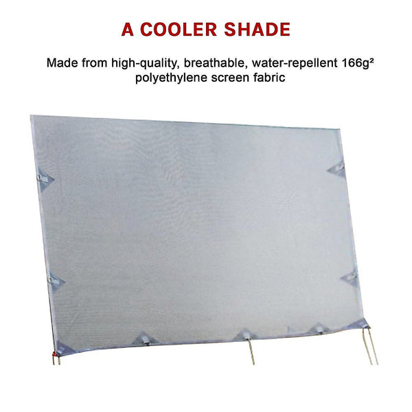 Bariloche 4.6M Privacy Screen Side Sunscreen Shade For 16' Roll Out Awning Awning & Canopy Parts