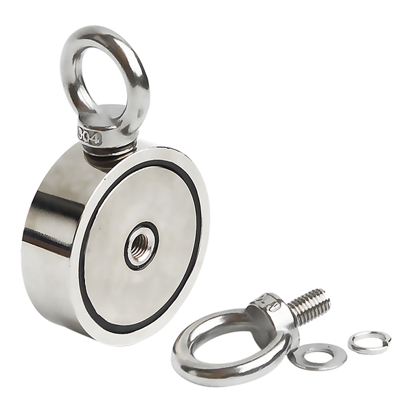 340Kg Salvage Strong Recovery Mag Net Neodymium Hook Treasure Hunt Fishing Lifting Magnets