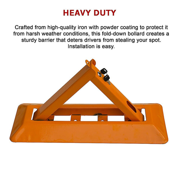 Fold Down Vehicle Security Car Parking Spot Lock Safety Bollard Barrier Safety Cones Posts Barriers