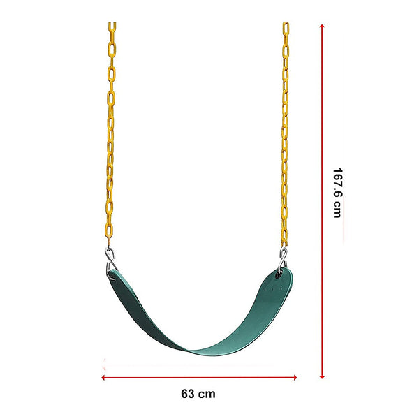 Randy & Travis Machinery 2 Pack Swing Seats Heavy Duty 66 Inch Chain Plastic Coated Playground Set Outdoor Swings
