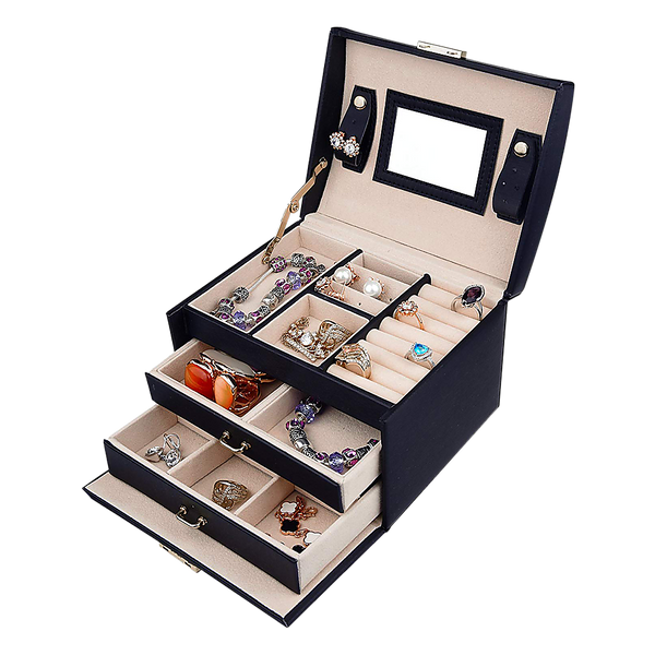 Veile Studios Jewellery Storage Box Girls Rings Necklaces Display Organiser Case Jewellery Boxes