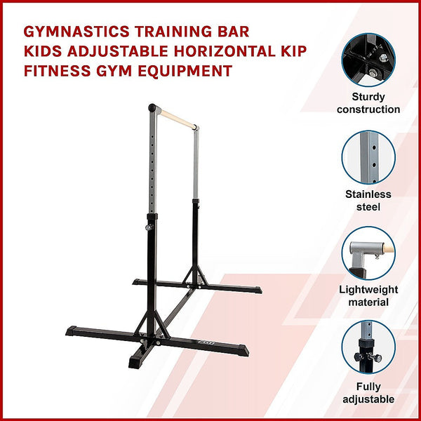 Gymnastics Training Bar Kids Adjustable Horizontal Kip Fitness Equipment
