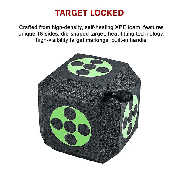 Randy & Travis Machinery Archery 3D Dice Target Cube Reusable 18 Sides 23Cm Self Healing Xpe Foam Archery Targets